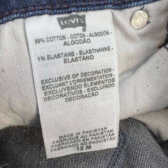 Levi's 529 Jeans Women's 12M Blue Dark Wash Curvy Bootcut Normcore Mom Jeans - Picture 14 of 15